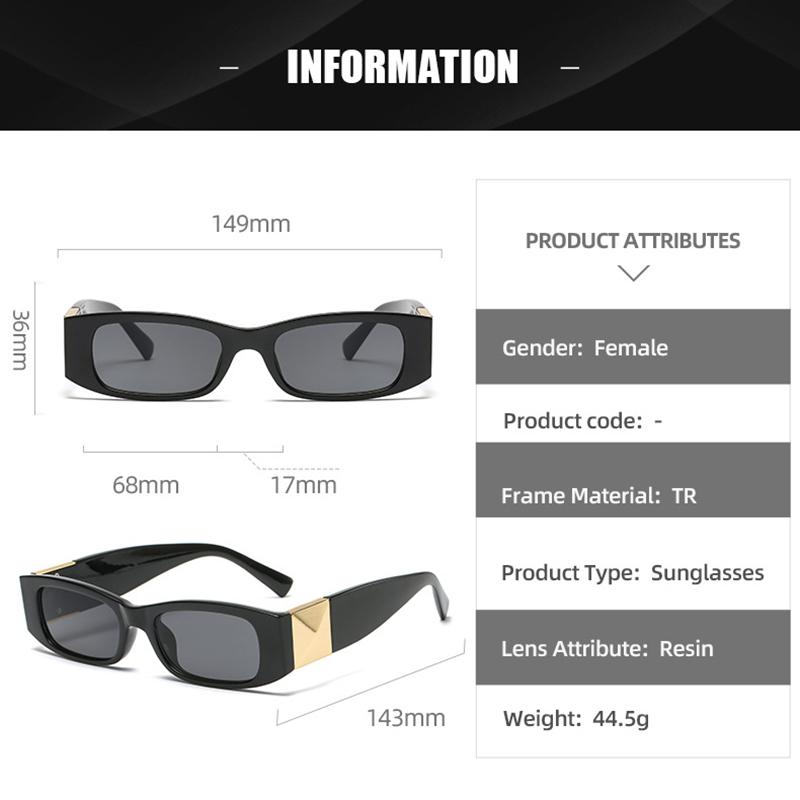 Vintage Small Frame Square Sunglasses Women For Men Fashion Luxury Brand Designer Trend Travel Punk Sun Glasses Uv400