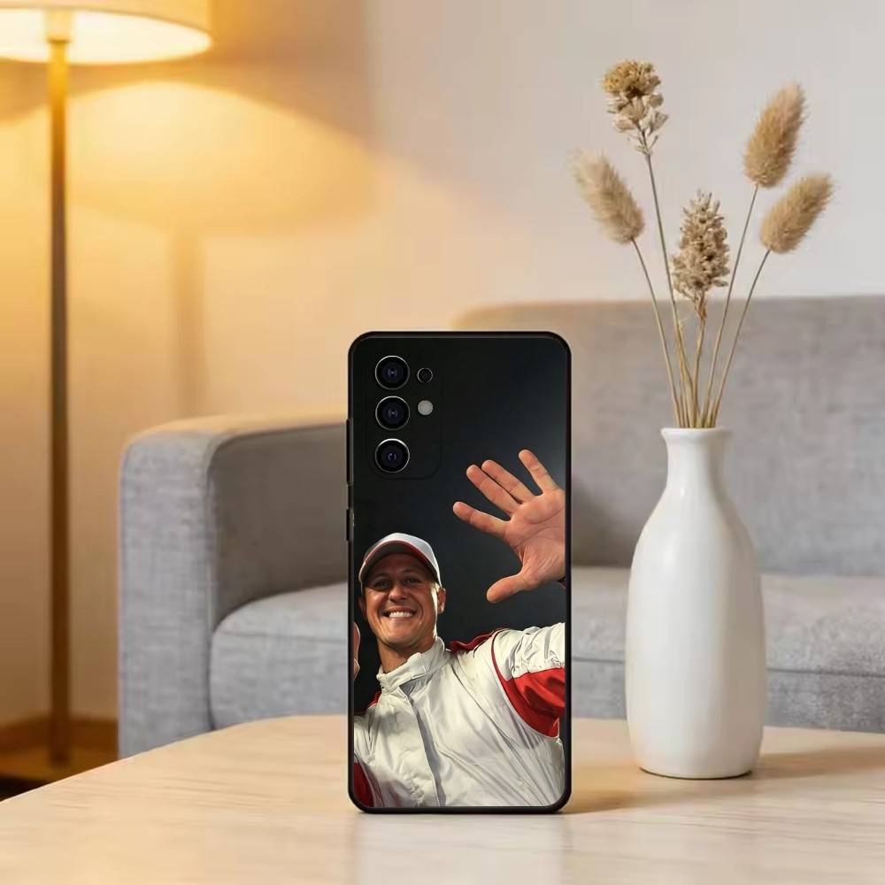 Racing Driver M-Michael Schumacher Phone Case Black Silicone Soft For Samsung S25,S24,S21,S22,S23,S30,Ultra,S20,Plus,Fe,Lite