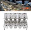 Telescopic Condiment Dispenser Dual Layers Stainless Steel Jam Pot Rack for Milk T Shop Household