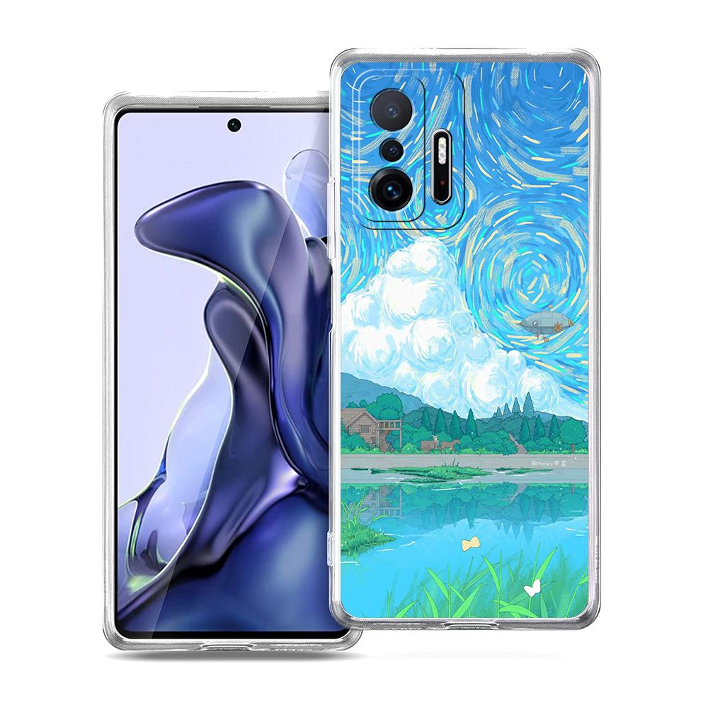 INS Korean Sunset Scenery Phone Case For Xiaomi 14 13 12 Lite Mi 11 11X 13T 12T 11T For Poco X5 X4 X3 NFC F5 F4 M4 Pro 5G Cover