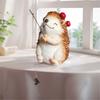 Funny Hedgehog Fishing Ornament Cute Hedgehog Statue Creative Mini Hedgehog Figurine  Aquarium