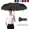 10 Bone Double Layer Automatic Umbrella Clear Umbrella Automatic Folding Umbrella Windproof Reinforcement Thickened Umbrella