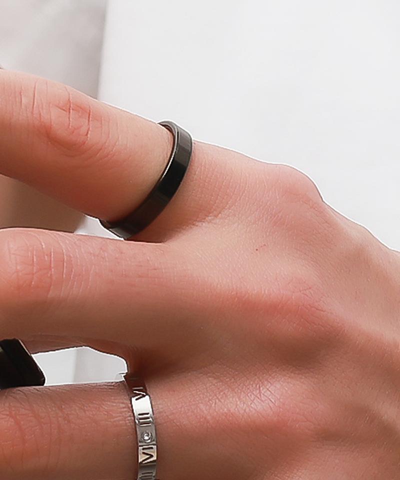 Blancier Pure Line Black Bm266R1241 Men'S And Women'S Rings