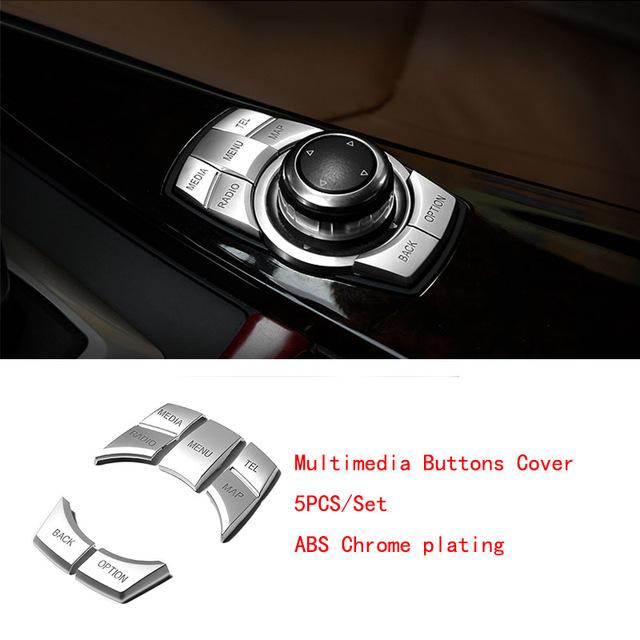 Chrome Gear Shift Panel Front Headlight Switch Engine Start Stop P Shift Button Cover Trim For BMW 2 3 4 Series 3GT F30 F20 F36