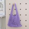 Hand Braided Tote Bag Large Capacity Boho Handbag Women Summer Beach Tote Rope Braided