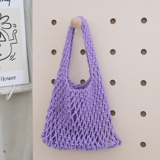 Hand Braided Tote Bag Large Capacity Boho Handbag Women Summer Beach Tote Rope Braided