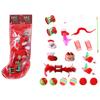 Christmas Stocking Pet Toy Set for Dogs and Cats - Holiday Themed Toys for Festive Play