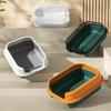 Half-enclosed Large Cat Litter Box, Free Shipping, with Elevated Sand Box, Splash-proof Toilet, Pet Cat Litter Scoop