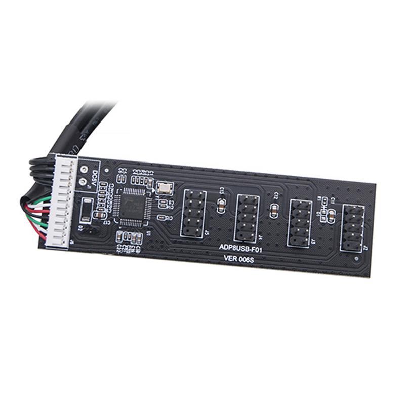 Motherboard Usb 9Pin Connector Usb2.0 Hub Splitter 1To 4 Extension Cable Adapter