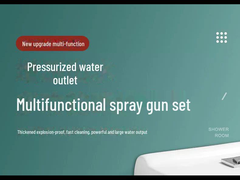 Sada rozprašovače na toaletní bidet z nerezové oceli s posilovací tryskou pro čištění a splachování koupelny.