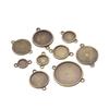 10pcs 8-25mm Ancient Bronze Cabochon Base Connectors Tray Bezels Blank Bracelet Setting Supplies For Jewelry Making Findings