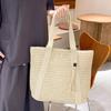 Women's Large Capacity Tassel Straw Beach Tote - Hand-Woven Shoulder Bag