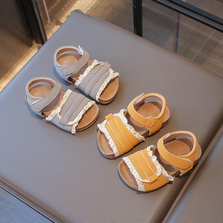 Girls Sandals 2025 Summer New Children's Baby Girl Shoes Soft-soled Little Princess Foreign Style Open-toed Sandals Summer Shoes