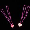 Light Up Heart Necklace Glowing Heart Necklaces LED Flashing Necklace Pink Party Accessories for Adults Women Gifts