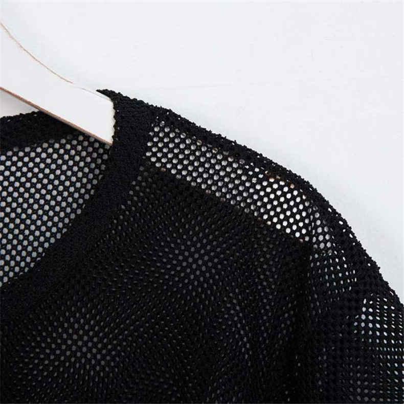 Short-sleeved Women's Blouse Quick-drying Running Yoga Clothing Perspective Sports Mesh Blouse