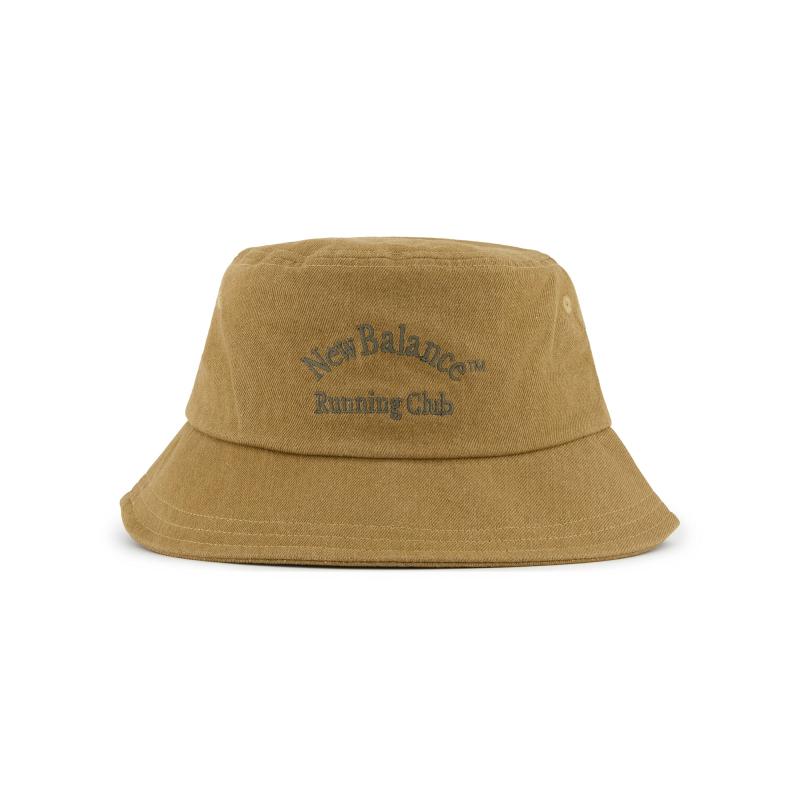 New Balance Cotton Bucket Hats Unisex Olive Green New Balance LAH43403