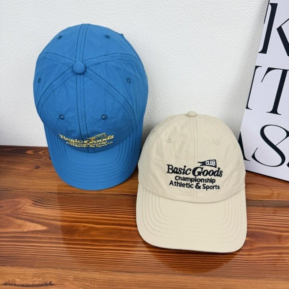 Korean Style Sun Protection Hat Letter Embroidery Peaked Cap Simple Quick-Drying Baseball Cap  Girl