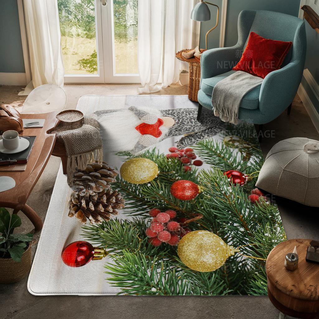 House Entrance Carpet Home Door Mat Living Room Bath Foot Bathroom Non-slip Water Absorption Rugs Bath Merry Christmas Winter