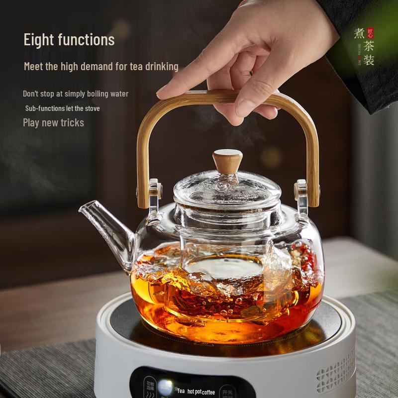 Meikou Glass Tea Kettle & Electric Ceramic Stove Set