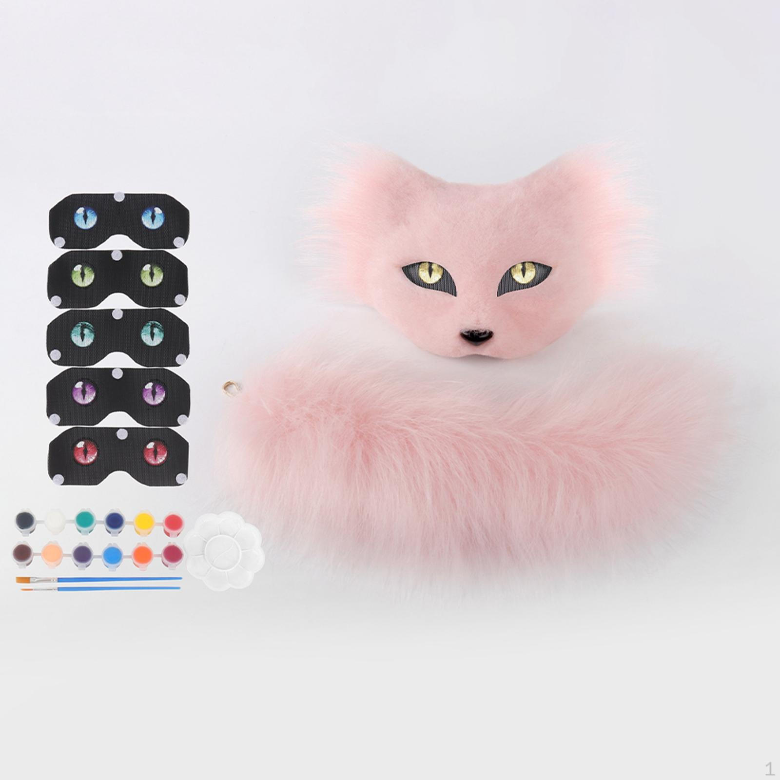 

Искусственный лисий хвост и уши, аксессуар для косплея на праздник Pink