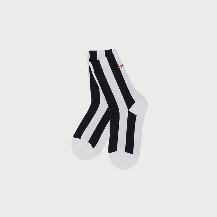 Vertical Stripe Middle Socks_Navy