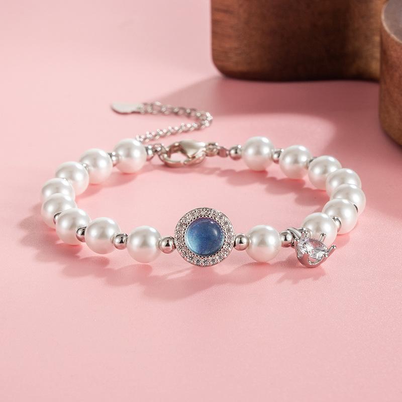 Exquisite Fashion Zircon Bead Pearls Beads Bracelet for Ladies