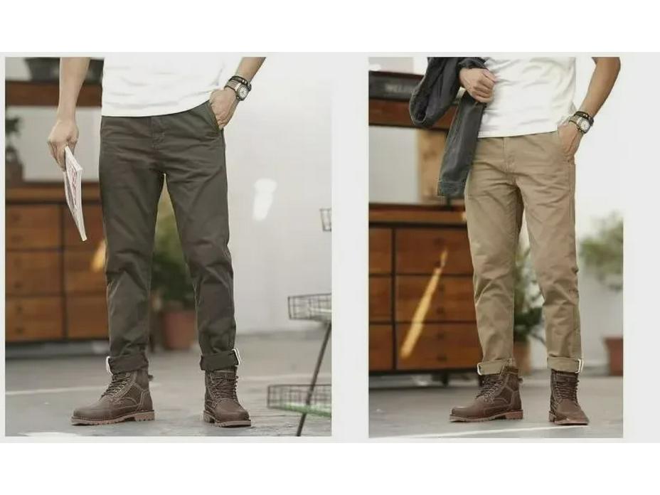 Men's Cotton Straight Casual Overalls - 2024 American Retro High Street Fashion