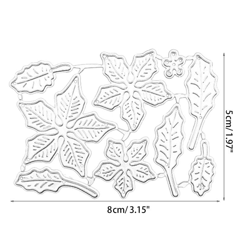 Floral Leaves Cutting Dies Embossing Die Cuts Template for Kid Gift Card Making DIY Paper Craft Scrapbooking Photo Album