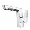 Bathroom Pull-out Basin Faucet 360 Rotation Single Hole Single Handle Hot And Cold Mixed Water Faucet Grey Sink Tap