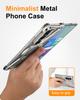 Oatsbasf Metal Minimalist Z Case for Samsung Galaxy Z Fold 7 with 360°Rotation Ring Stand Magnetic Phone Cover Shockproof Bumper
