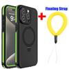 WholeSale Magnetic Charging with Stand Anti Fall IP68 Waterproof Case For iPhone 15 Pro Max Drop proof Cover Diving Swimming