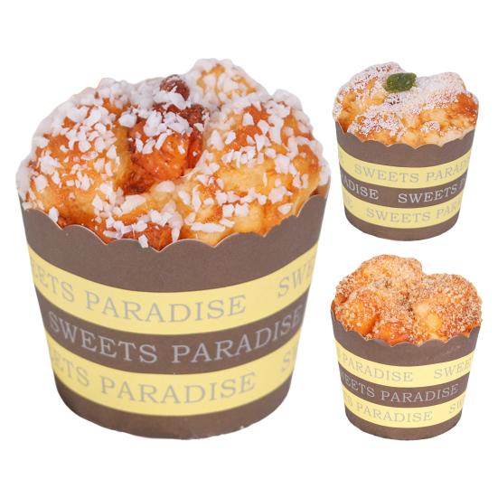 Simulation Cupcake Realistisch Aussehend Wasserdichtes Kunstleder Falscher Cupcake Lebensmittelmodell Küchenspielzeug Dekoration Partyzubehör