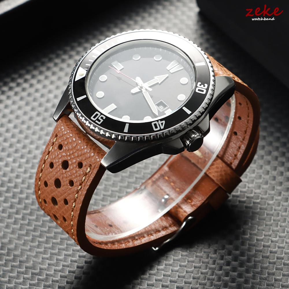 18mm 19mm 20mm 22mm Vintage Echtes Lederarmband Herren Damen Universelle Rindslederbänder Atmungsaktive Schnellverschluss-Armbänder für Seiko