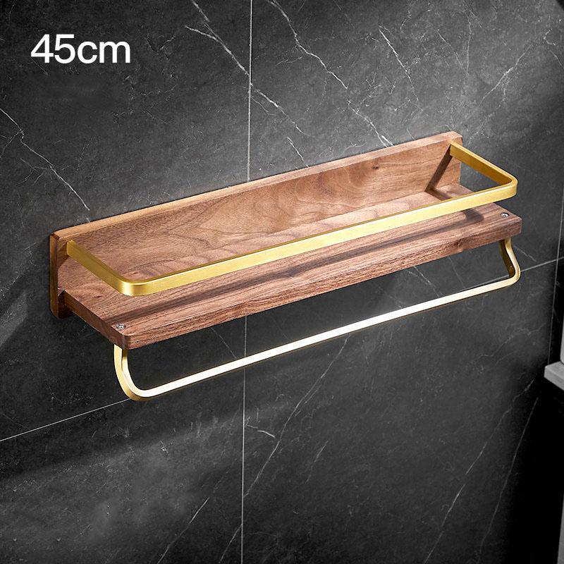 Solid Wood Bathroom Shelving Wall Hanging Toothbrush Teeth Cup Holder Cosmetics Storage Rack Towel Holder Paper Towel Holder