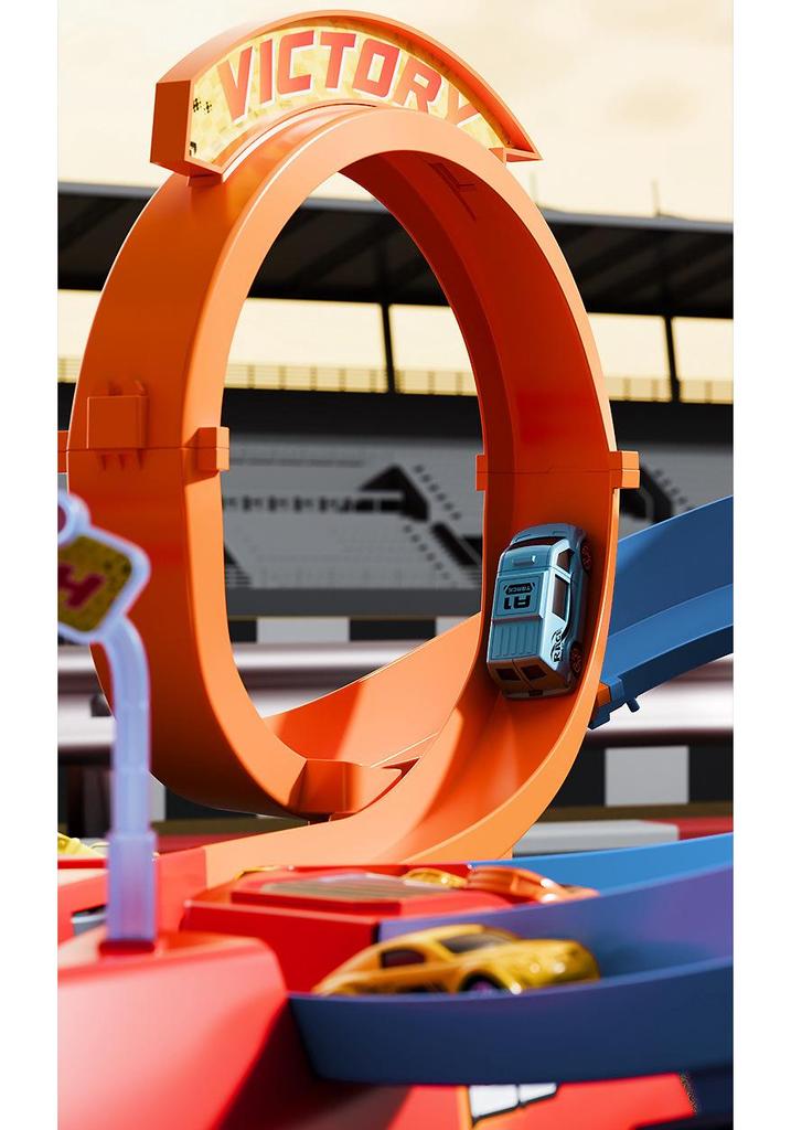 Stunt Track Electric Toy Car with Lights & Music