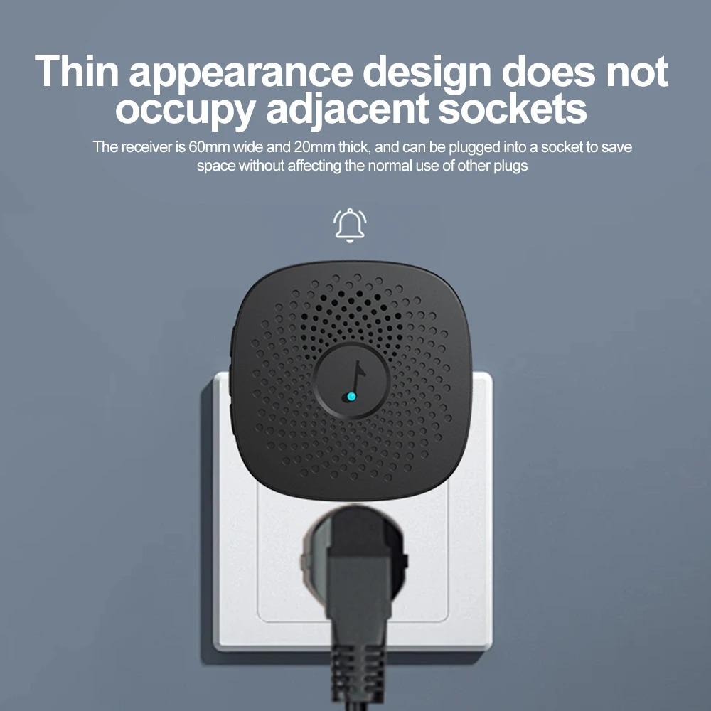 USB Wireless Doorbell Smart Welcome Door Bell Three-speed Volume 38 Songs Melodies Doorbell for Home Bed Call Emergent Call