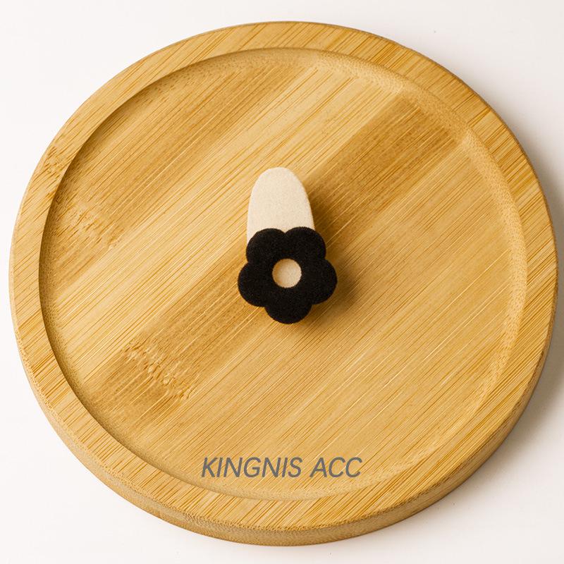 

Romanee Manor - французская ретро-заколка для волос из черного бархата с цветочным узором для женщин, элегантная боковая заколка для челки