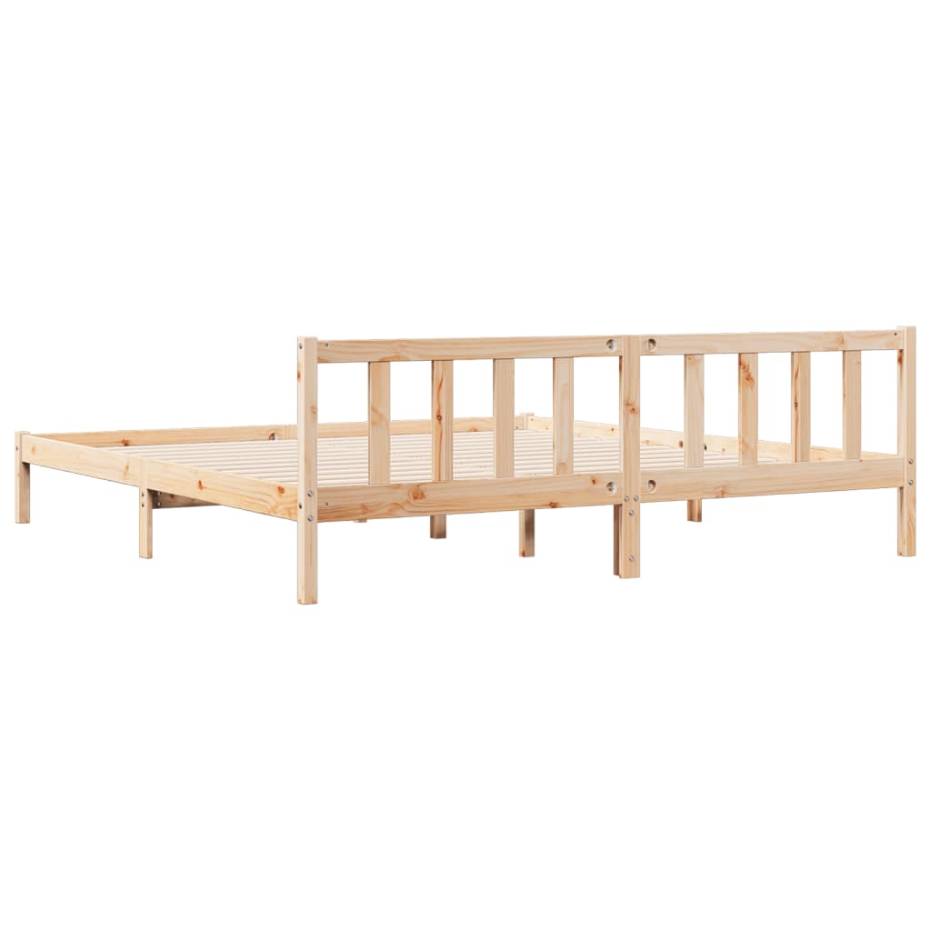 Vidaxl Dłuższe Łóżko Bez Materaca, 180X210 Cm, Lite Drewno Sosnowe