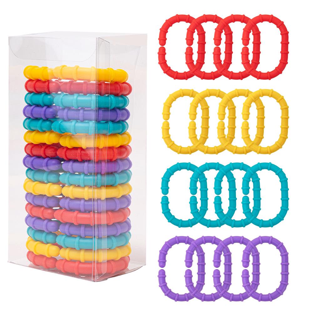 Rainbow Ring Teething Toy for Babies 0-3 Years | Educational Infant Development Aid