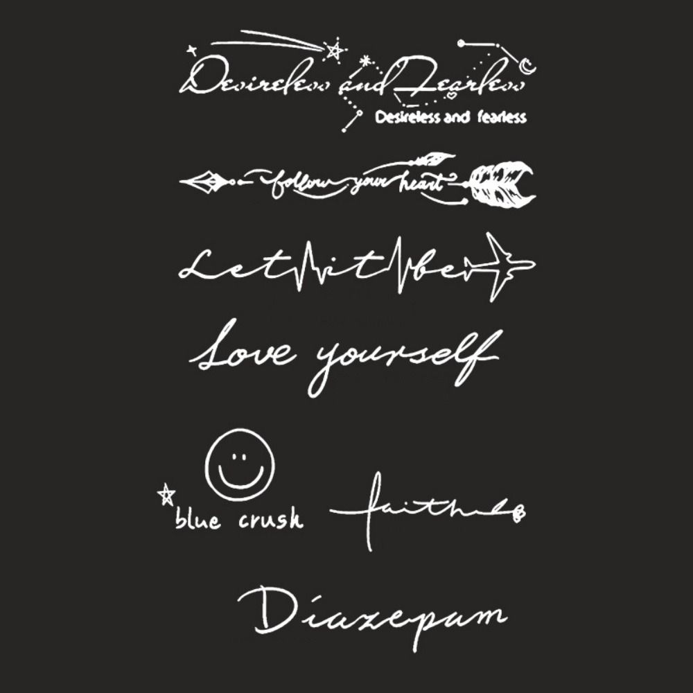 Long Lasting Fake Tattoo English Letter Hombre Art Fake Tattoo Juice Tattoo Clavicle