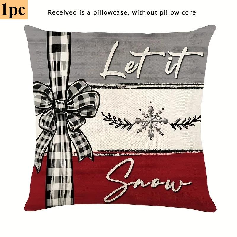 

Рождественская наволочка, Машинная стирка, Застежка-молния, Тканое полиэфирное волокно, Декоративный чехол для подушки - Без подушки 450*450mm