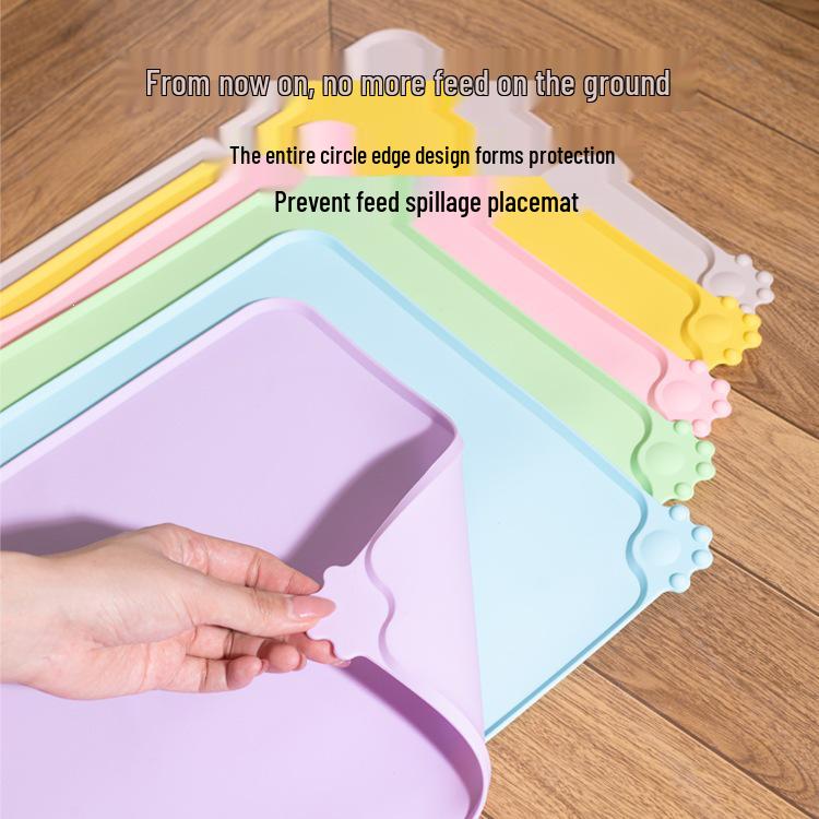 Pet Silicone Feeding Mat for Cats & Dogs - Easy Clean, Waterproof, Non-Slip, Leak-Proof Paw Pad