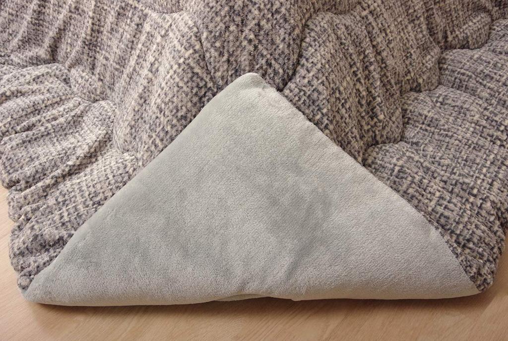 IKEHIKO Kotatsu Quilt, Square, Notebook, Gray, Approx. 190 X 190 Cm #6837209
