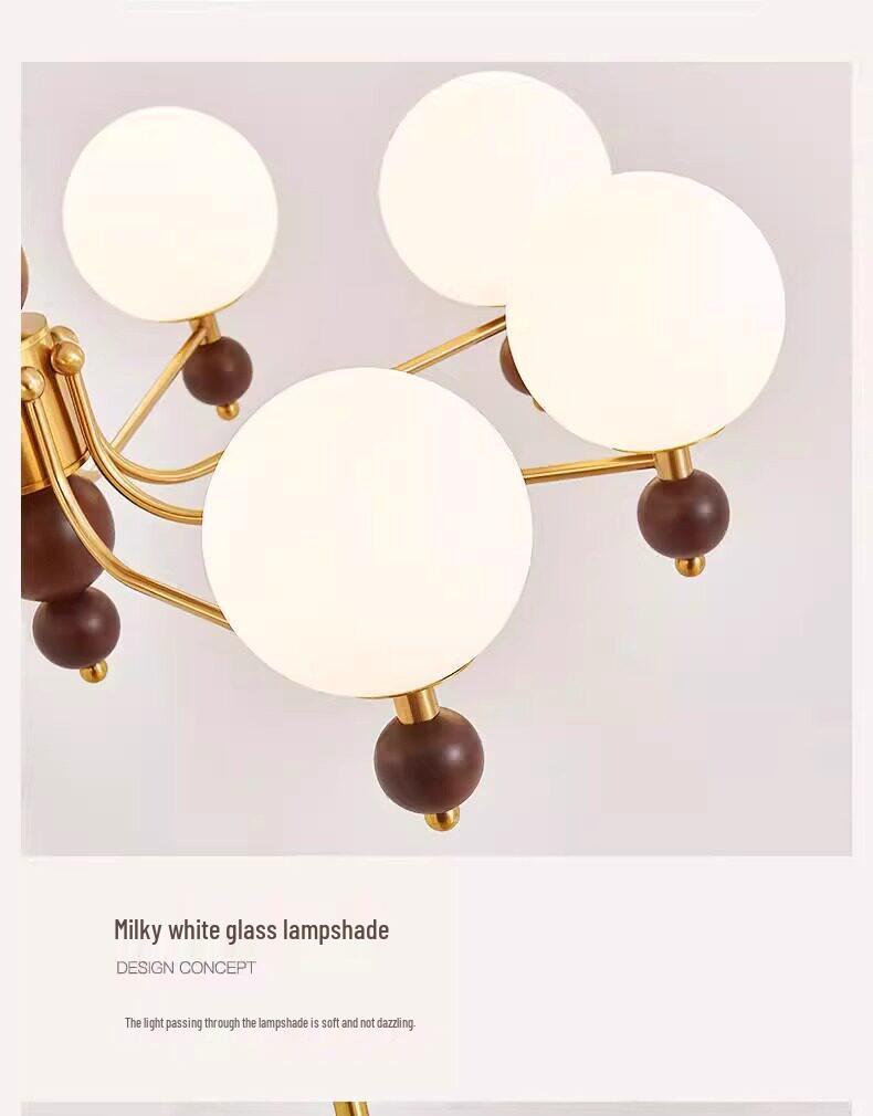 Vintage French Style Chandelier, American Retro Style Bedroom Chandelier, Magic Bean Dining Room Chandelier.