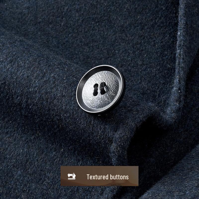 Men's Alpaca Wool Blend Single-Breasted Mid-Length Coat