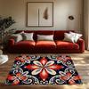 Floral Area Rug Washable Non Slip Indoor Outdoor Mat Home Decor Living Room Bedroom Carpet Modern Abstract Design Home Accent