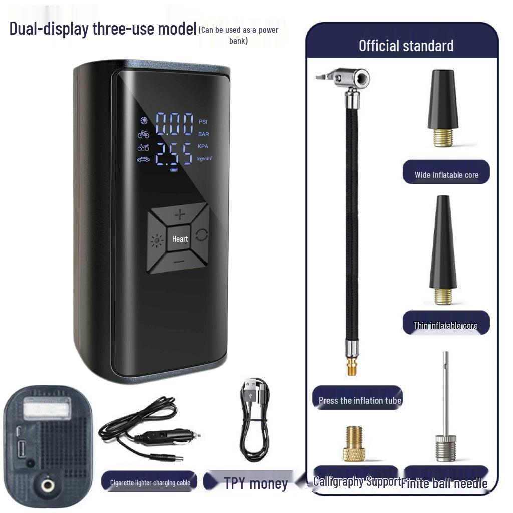 Wireless Handheld Portable Car Tire Inflator - Dual Mode Electric Pump