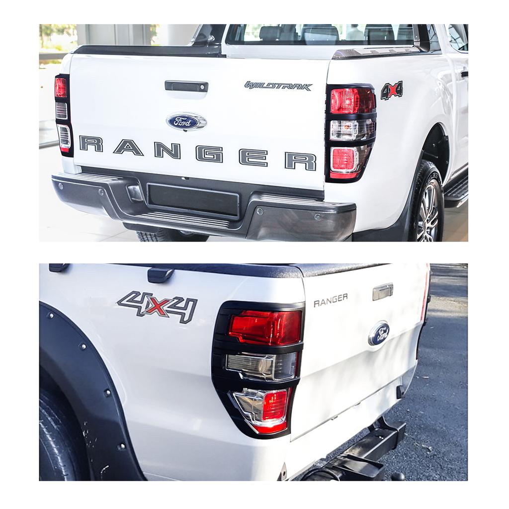 Matte Black Car Styling Tail Light Rear Lamps Cover For Ford Ranger 2012-2020 2025 2025 T6 T7 T8 XTL XL XLS Wildtrak Accessories