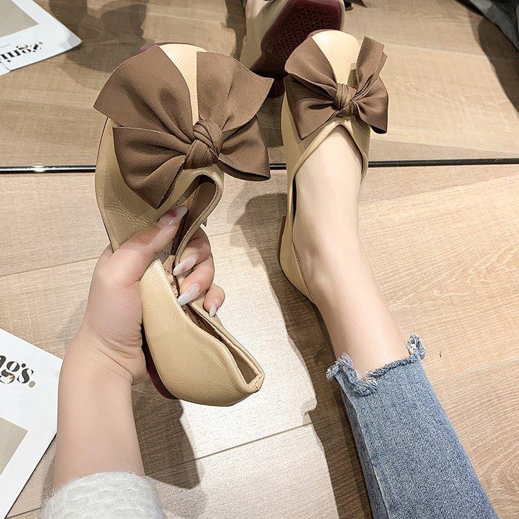 Fashion New Fashion Pumps Soft Casual Women Sneakers 2024 Fashion Women Low Heel Square Toe Bow Solid Color Ladies Flat Shoes