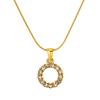 European & American Stainless Steel Diamond Alphabet Pendant Clavicle Chain Necklace for Women